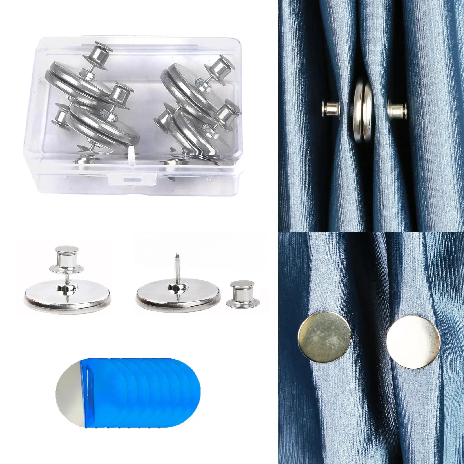 

Magnetic Curtain Buckle Magnetic Curtain Accessories Home Textile Accessories Free Punching Magnet Buckle