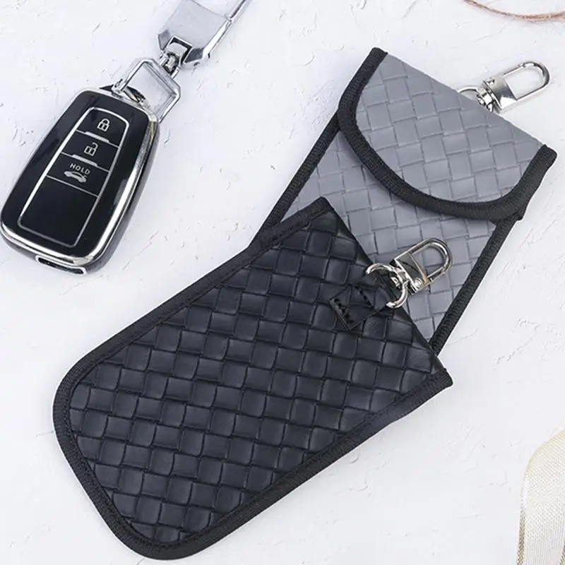 

Car Key Fob Case Auto Key Signal Blocker Case Keyless RFID Signal Blocking Bag Anti Theft Faraday Cage Fob Pouch Credit Card Bag