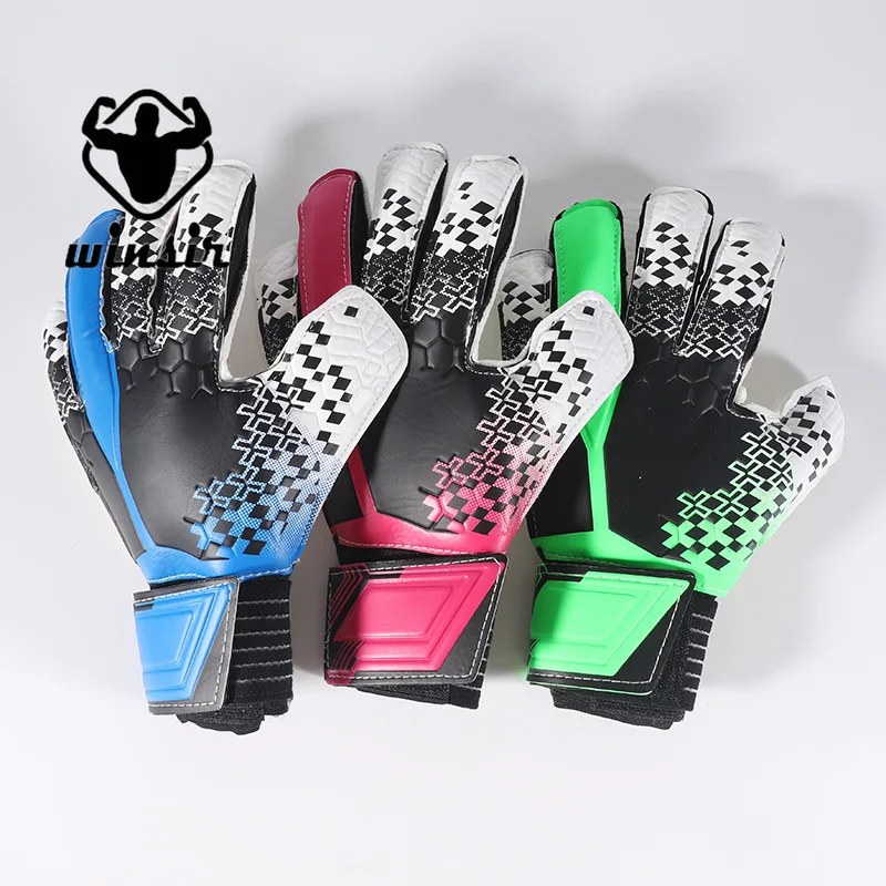 Soccer Goalie Full Finger Protective Gloves Non-slip Guard Goalie Gloves For Kids And Youth Football Goalkeeper Gloves Latex