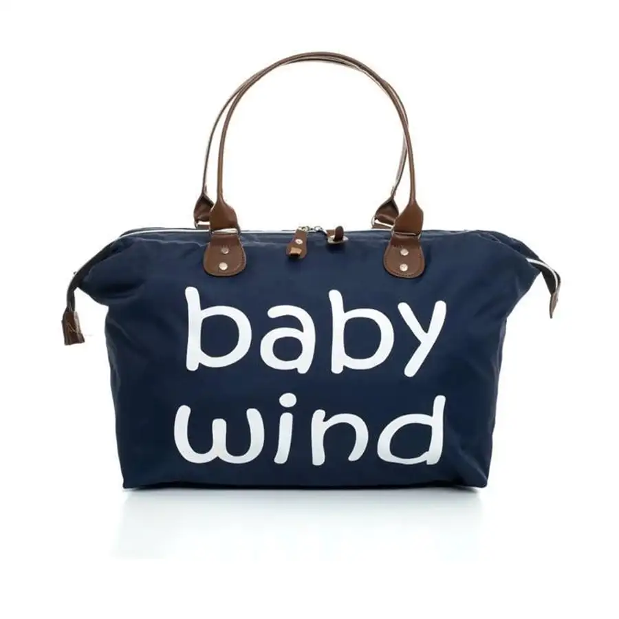 

Baby Wind Printed Large Volumes of Navy Blue Mother Baby Care Shoulder Bag
