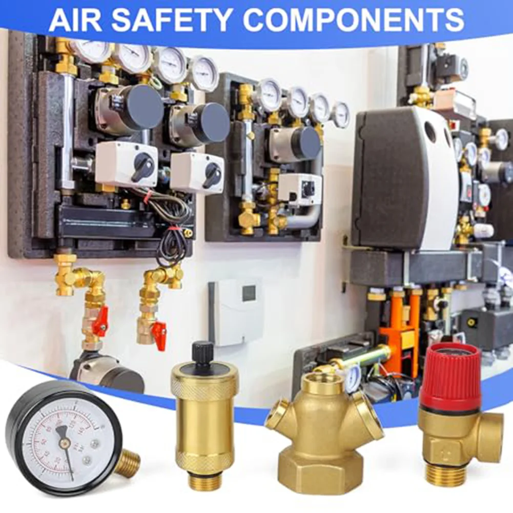 DN25 1 дюйм 3-барный латунный комплект предохранительной группы котла Полный