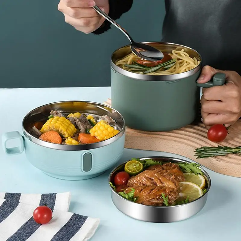 

Stainless Steel Insulated Bowl Portable Food Container For Ramen Snack Soup Rice And Cereal Leak Proof Hot Lunch Container
