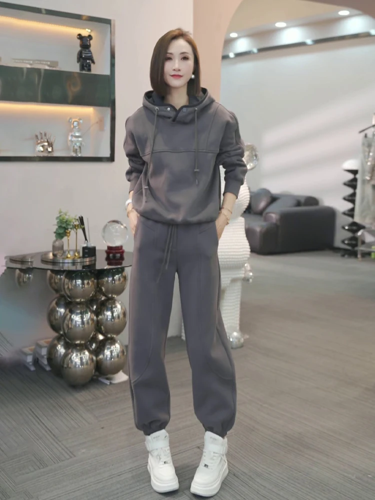 Европейские товары спортивный комплект для женщин весна и осень 2024 новая мода