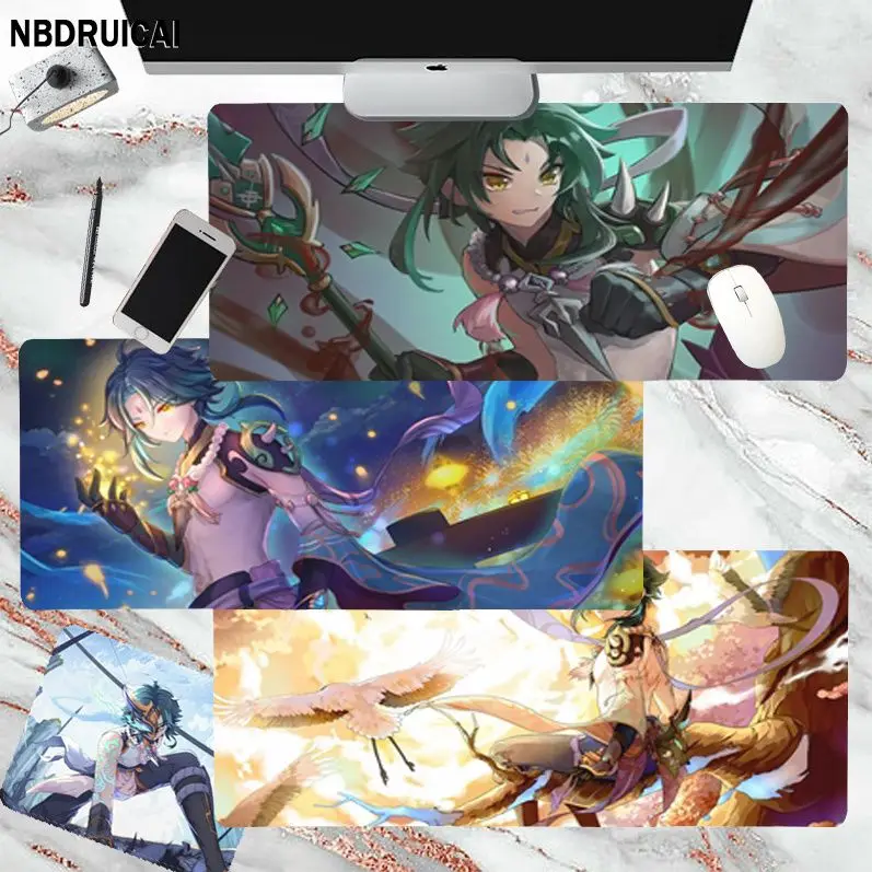 

NBDRUICAI Genshin Impact Xiao Your Own Mats Beautiful Anime Mouse Pad Mat Size For Keyboards Mat Mousepad For Boyfriend Gift