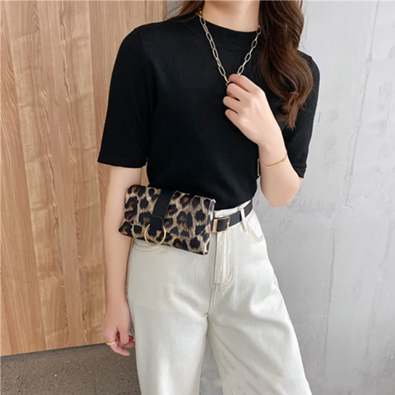 

Waist Bag Women Girdle Stripe 2 In 1 Ladies Belt Bag Purse Mobile Phone Bag Mini Flap Leather Bag Fanny Pack for Women Luxury