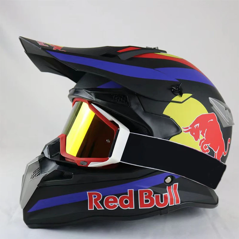 2022 new off-road motorcycle helmet four seasons men's and women's safety helmet with goggles