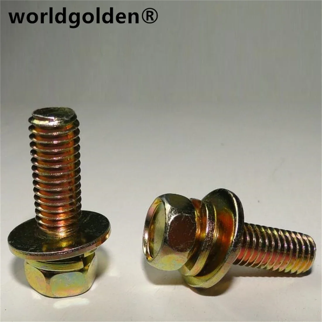 worldgolden 100 шт. крепежные винт цинкового цвета