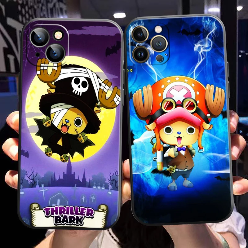 

ONE PIECE Tony Tony Chopper For Apple iPhone 13 12 11 Pro 12 13 Mini X XR XS Max 5 6 6S 7 8 Plus SE2020 Phone Case Black Coque
