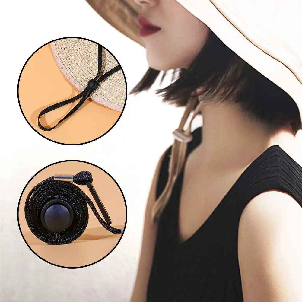 

2pcs Super Long Cap Retainer Accessories Buckle Adjustable Hat Windproof Rope Outdoor Solid Durable Thickened Widen Professional