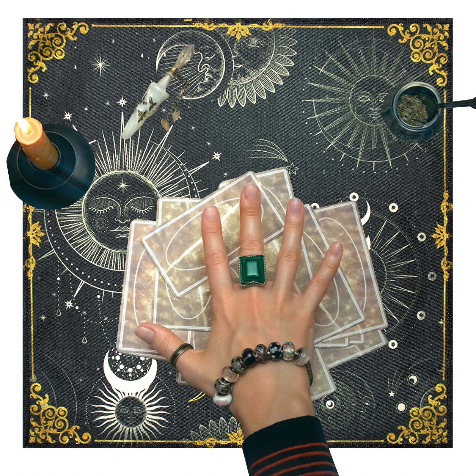 

Altar Tarot Card Cloth Tarot Cloth Astrology Witch Stuff Tarot Divination Cards Table Cloth Thicken Linen Tapestry For Tarot