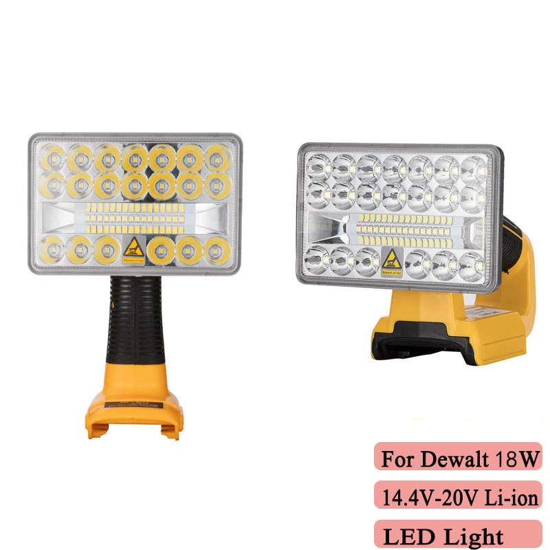 

DCB182 Lamp Work Light Flashlight Tool Light Spotlight Light For DEWALT 12W 18W 40W 3inch 5inch 9inch 14.4V-20V Li-ion battery D