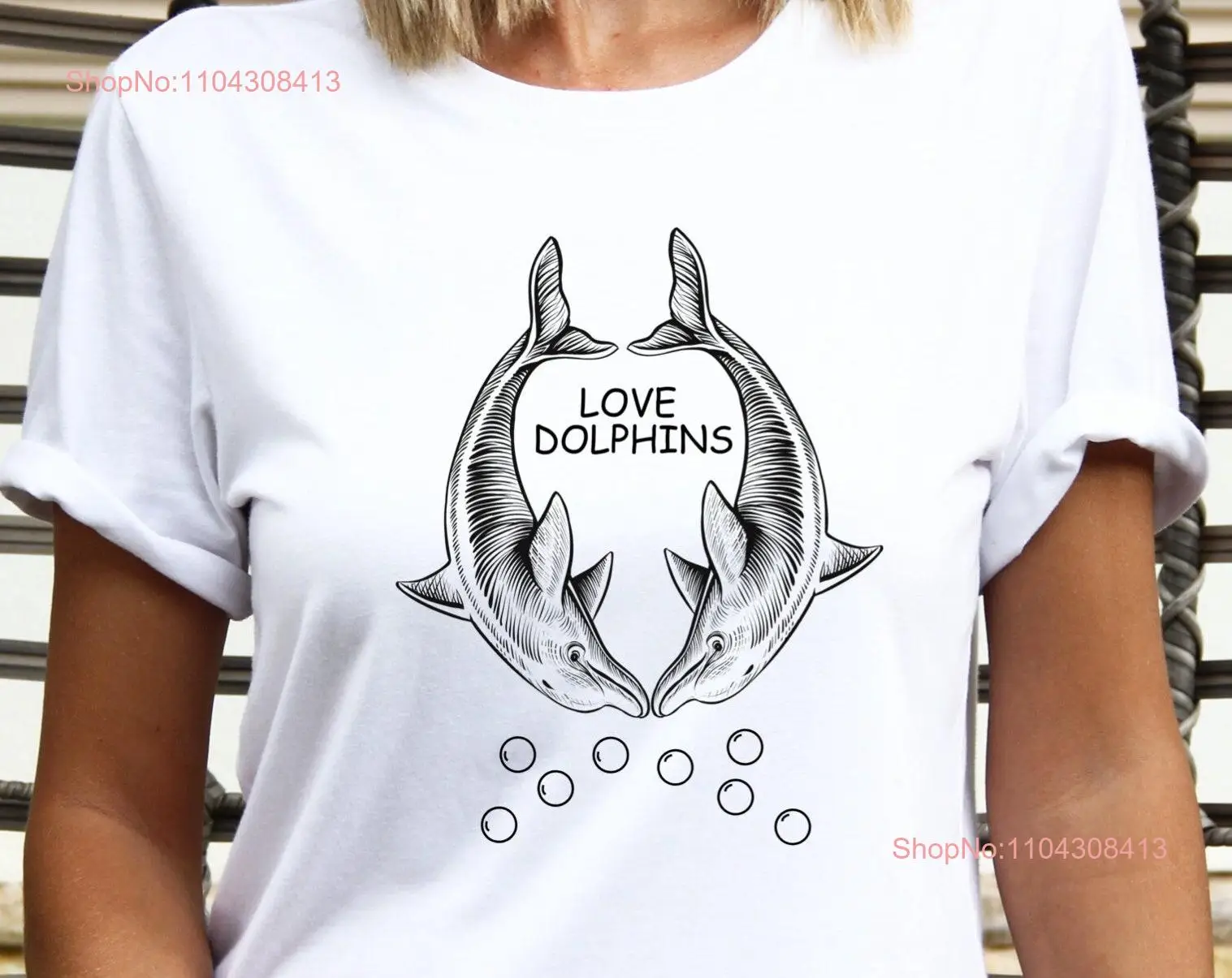 Футболка Dolphin Lover I Swam with the Dolphins Watching Trip Семейный отдых Плавание Хлопок с длинными