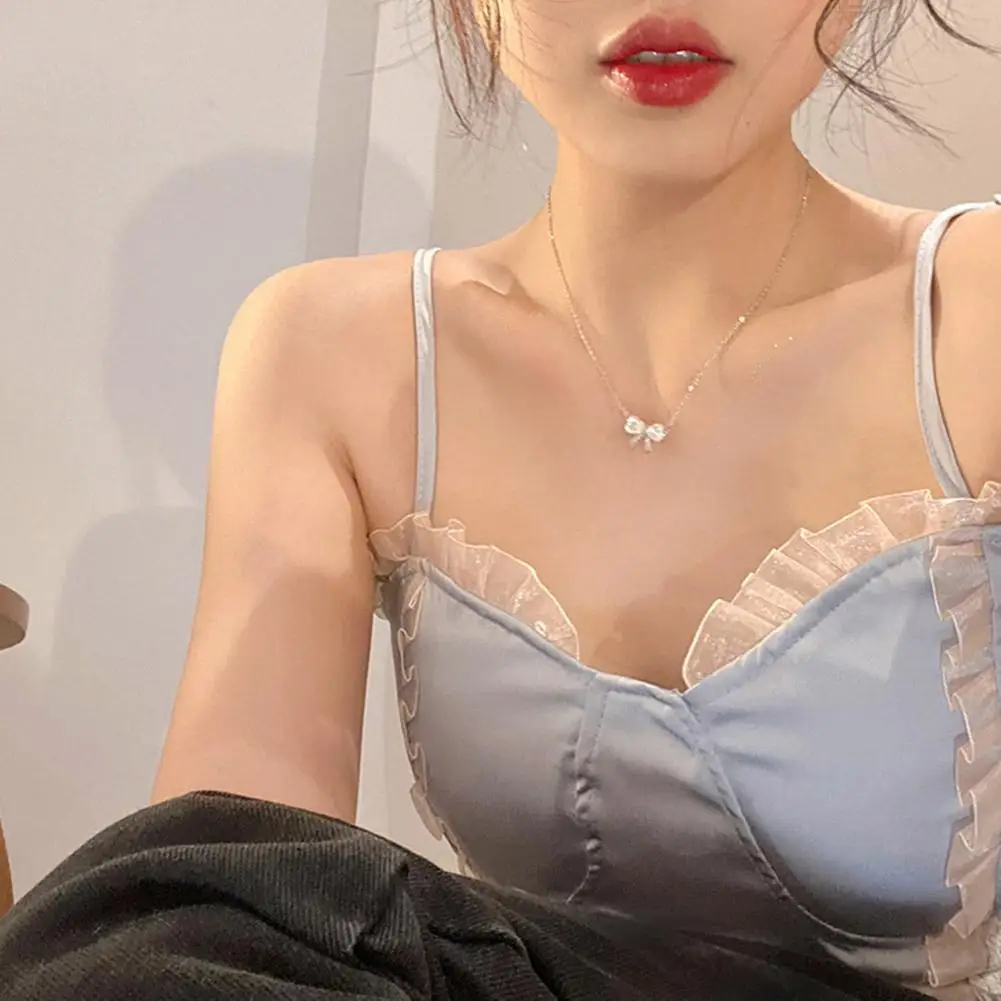 Kpop элегантное модное женское украшение милый бант воротник до ключиц