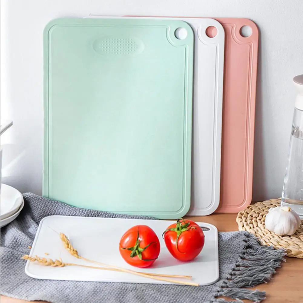 

Cutting Board Double-sided Non-slip Portable Kitchen Meat Fruit Vegetable Chopping Block for Household