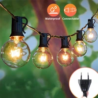 2022 new christmas fairy lights outdoor waterproof 25ft g40 vintage globe bulb string lights for patio garden garland decoration