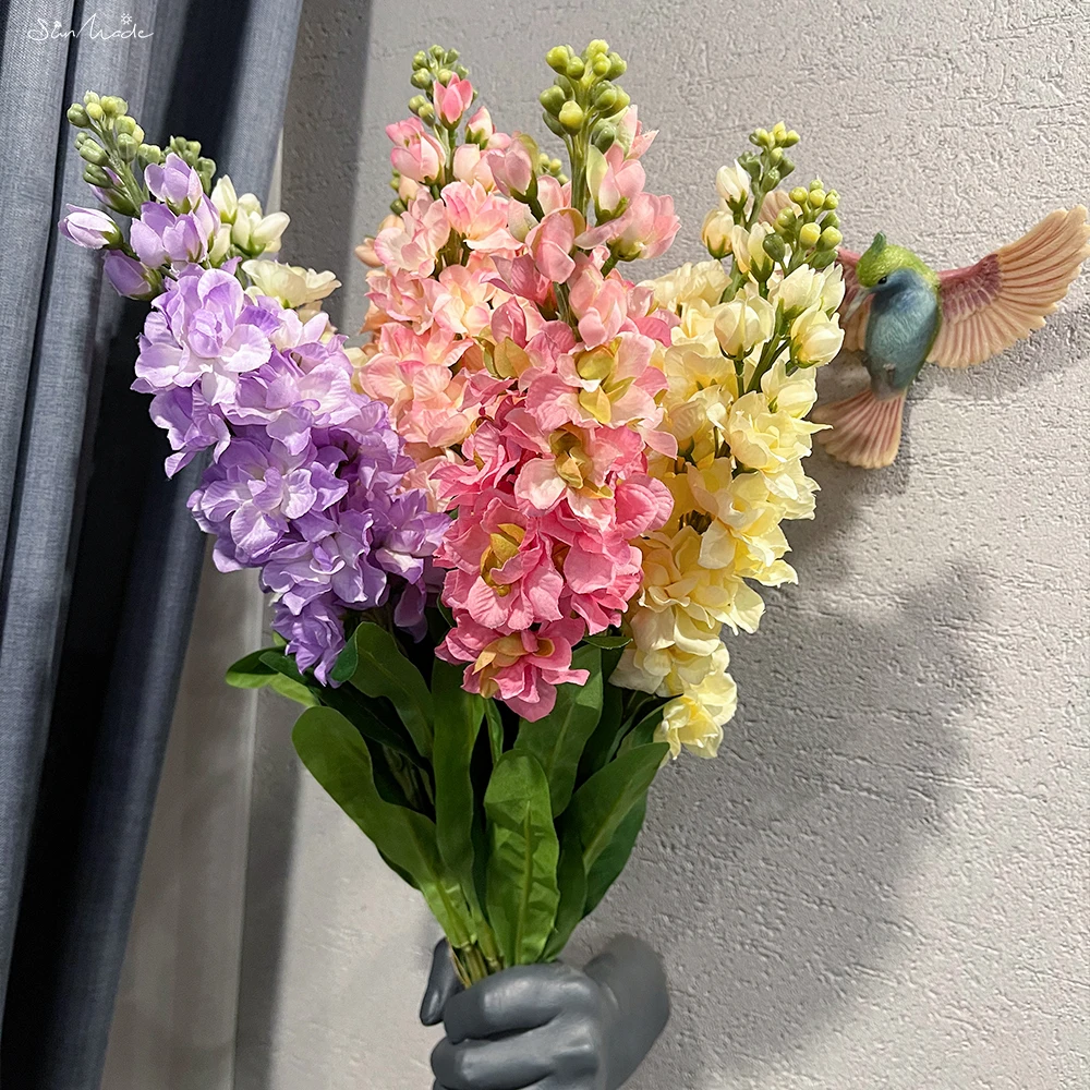 SunMade радужная пасторальная гиацинтовая ветка с зелеными листьями искусственные