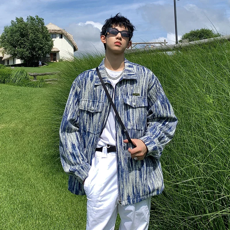 

2022 Classic Style Men's Denim Jacket Spring New Stretch Cotton Casual Jeans Coat Male Brand Chaqueta Hombre Clothes A06