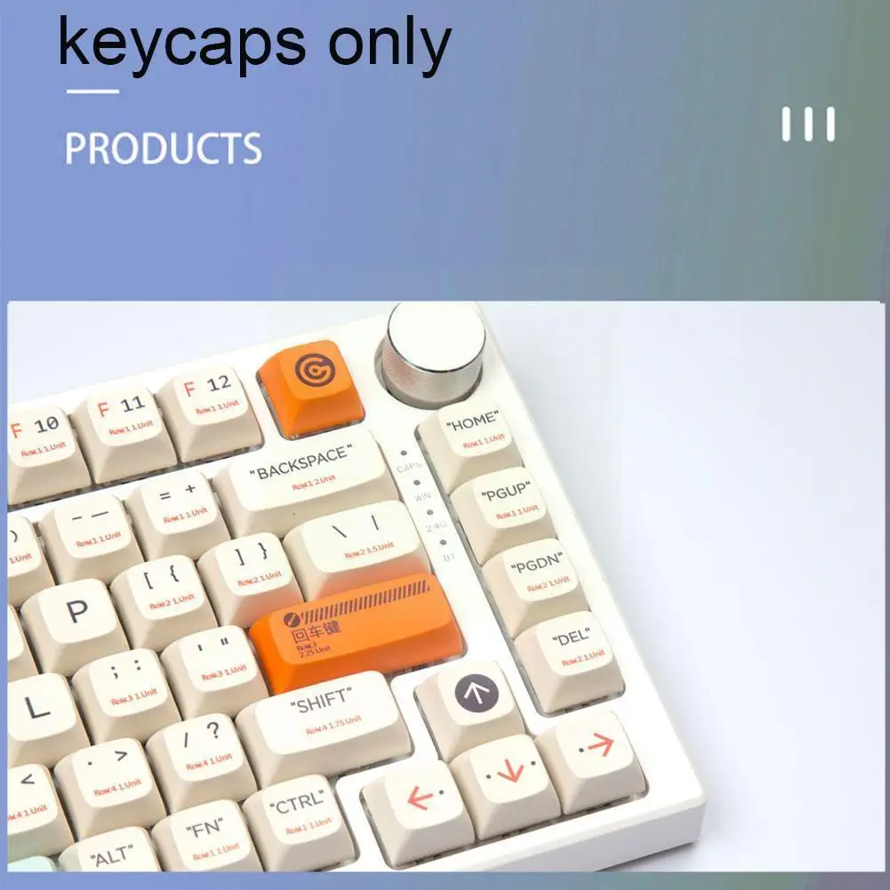 

Минималистичные колпачки клавиш PBT 128 клавиш XDA, высокопрофильные персонализированные для переключателя CHERRY MX IKBC 61/64/84/87/980 CIY68 клавиатура Ke ...