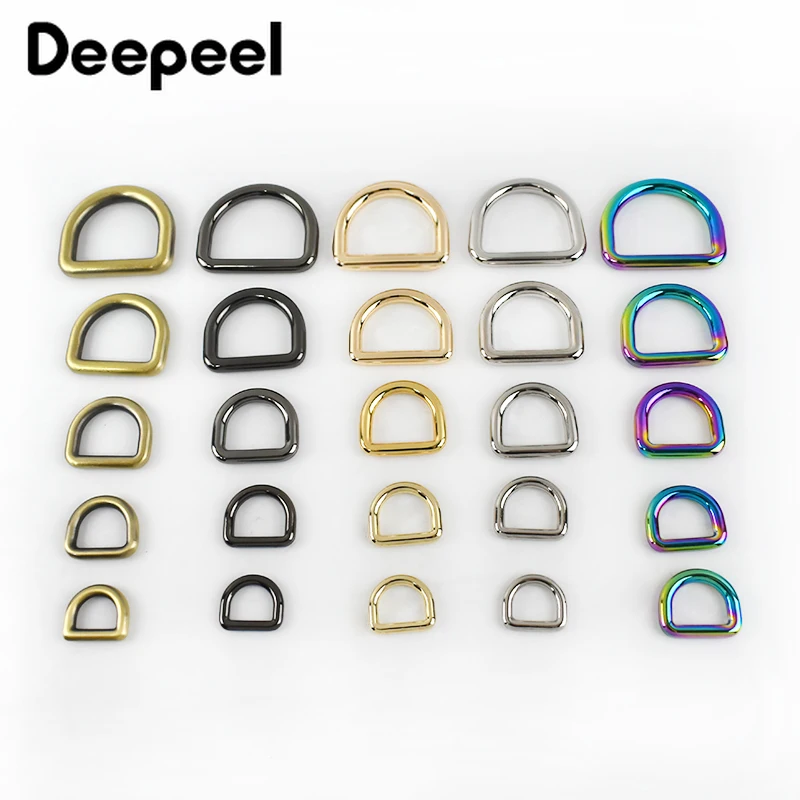 

10pcs 10/13/15/20/25/32/38mm Metal O D Ring Buckles Bags Backpack Strap Belt Dog Collar Webbing Clasp DIY Leather Craft G7-3