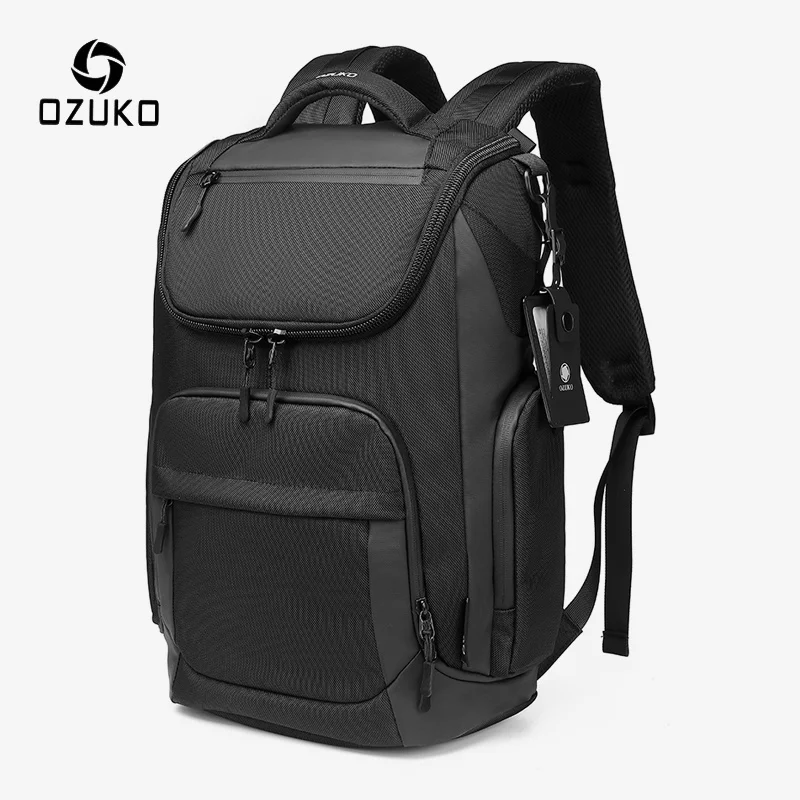 

Многофункциональный мужской рюкзак, вместительные водонепроницаемые ранцы для ноутбука 15,6 дюйма, дорожная деловая мужская сумка с USB-зарядкой