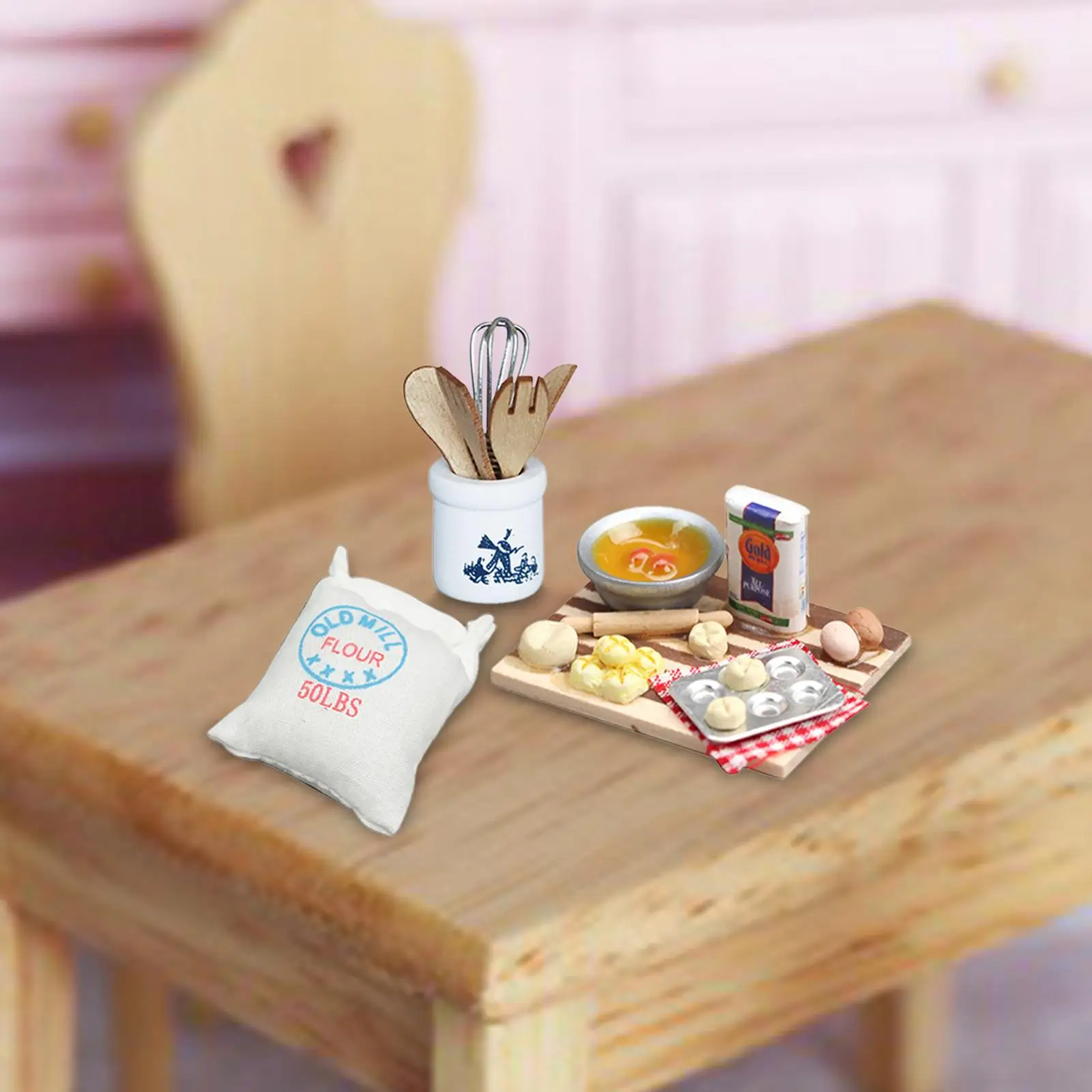 

1:12 Scale Dollhouse Baking and Cooking Playset Decoration Ornament