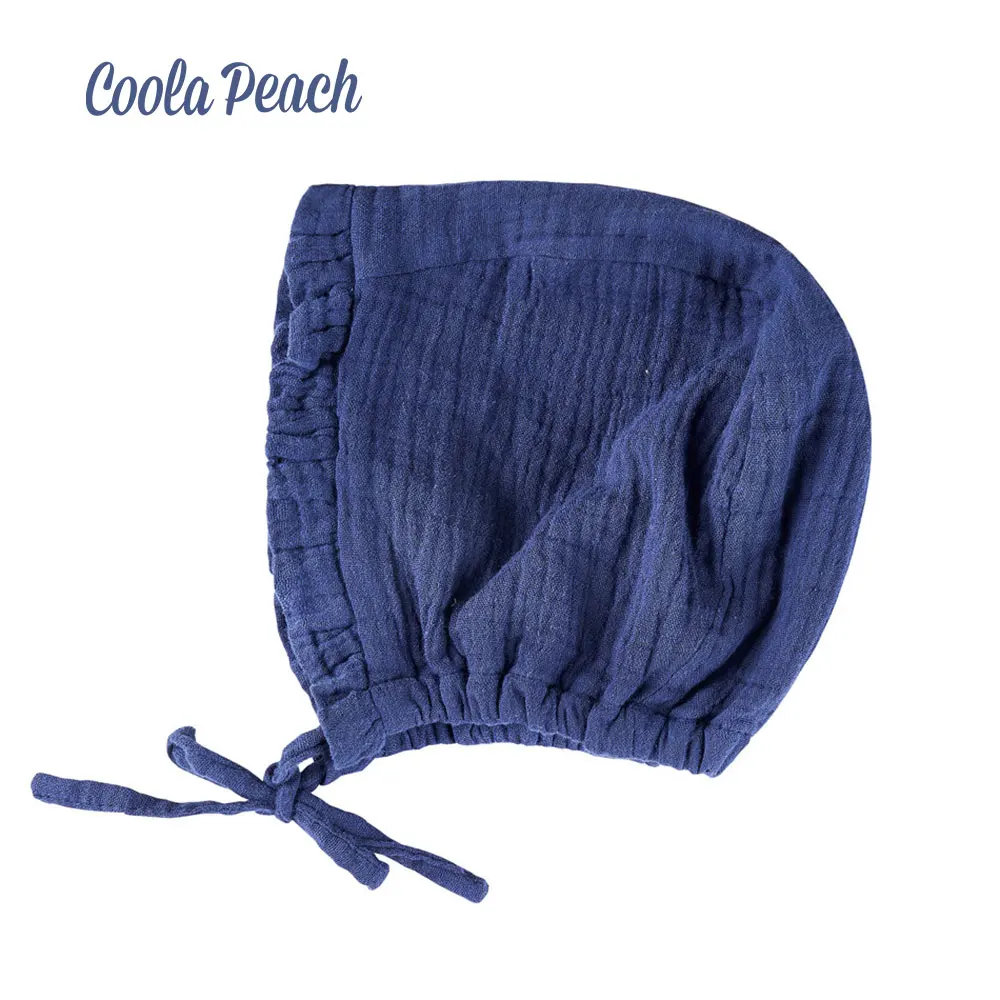 

Coola Peach Baby Muslin Hat Cotton Baby Headwear For Newborn