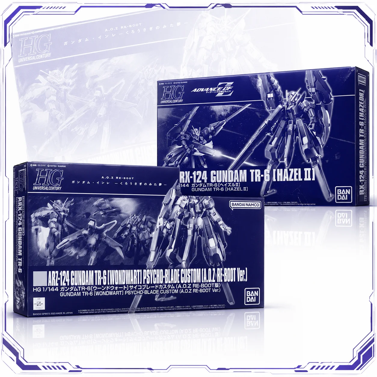 Фото Оригинальный сборный модельный набор Bandai HG 1/144 Gundam TR-6 Hazel II Wondwart Psycho Blade Custom AOZ Re-Boot, аниме-фигурка, модель для сборки №1