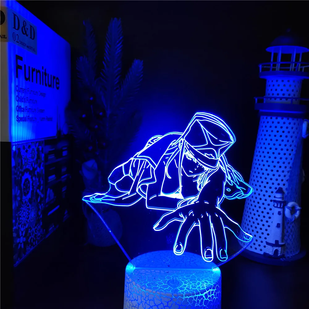 

Darling in the Fran Zero Two Laying Otaku 3D Night Light Bedroom Decor Festival Display Lamp with Sensor Controle Kid Gift MX