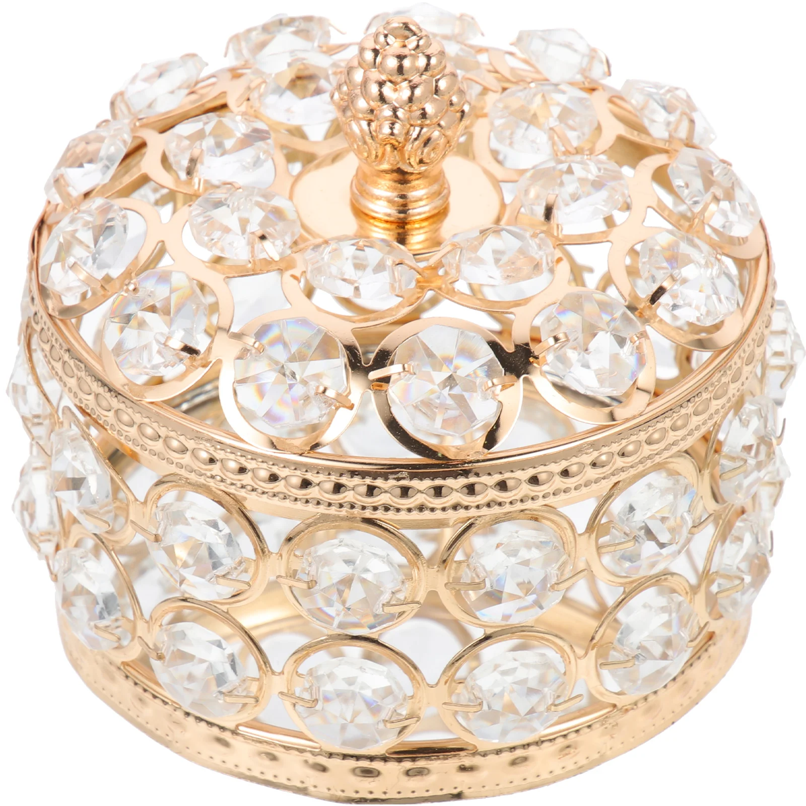 

Box Jewelry Trinket Crystal Storage Keepsake Organizer Decor Ring Case Treasure Holder Dish Mirrored Earrings Necklace Vintage
