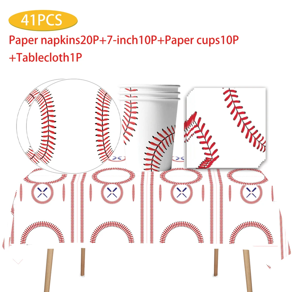 Бейсбольная тематика товары для дня рождения сцена одноразовое украшение на