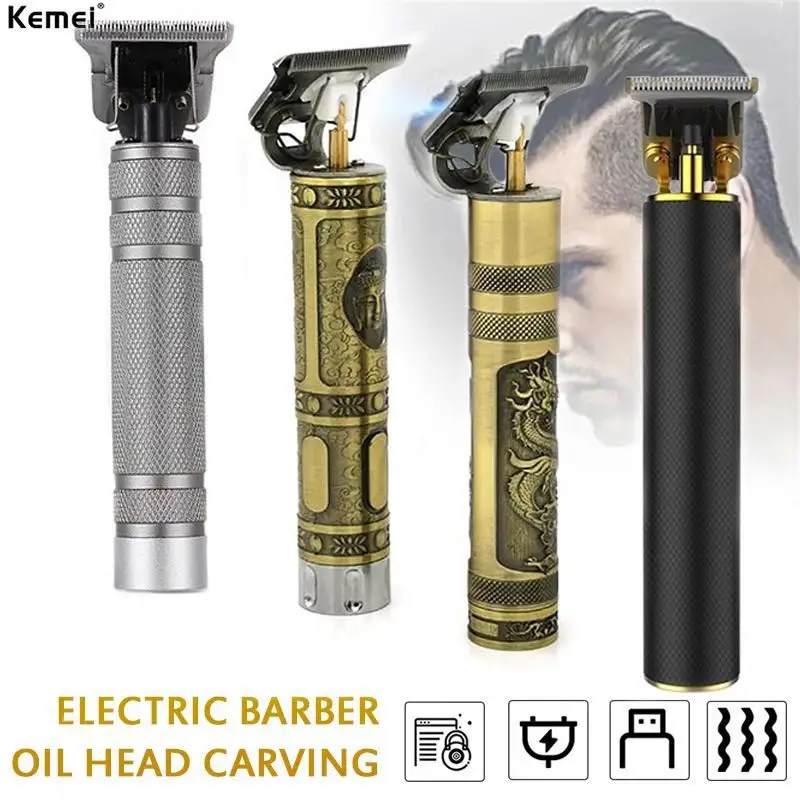 kemei electric hair clipper KM-1974A barber carving trimmer professional hair clipper buddha cordless trimmer