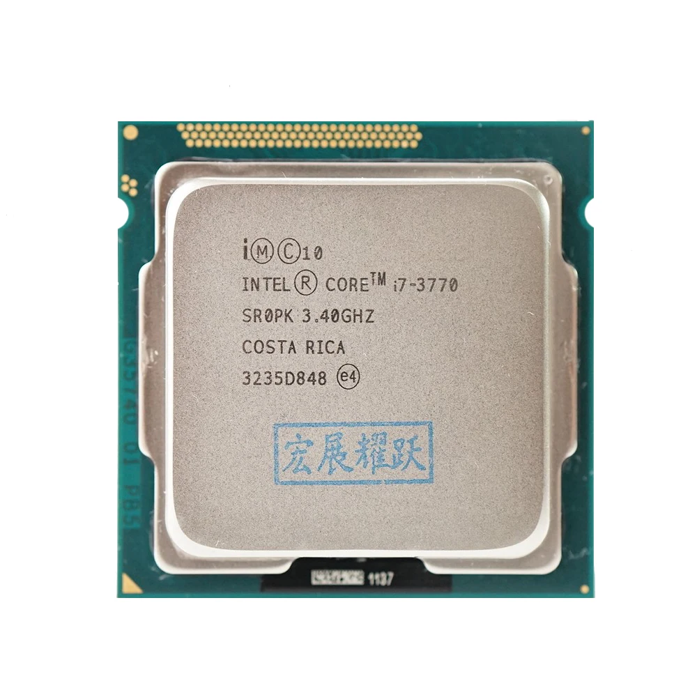 Процессор Core i7-3770 I7 3770 3 4 ГГц 8 Мб 77 Вт 22 нм четырехъядерный разъем 1155 процессор для