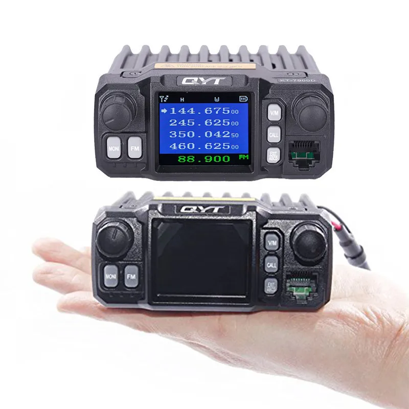 QYT KT-7900D S/N:2206 Mini Mobile Radio 25W Quad Band 144/220/350/440MHz CB Transceiver Radio Comunicador Walkie Talkie 10KM