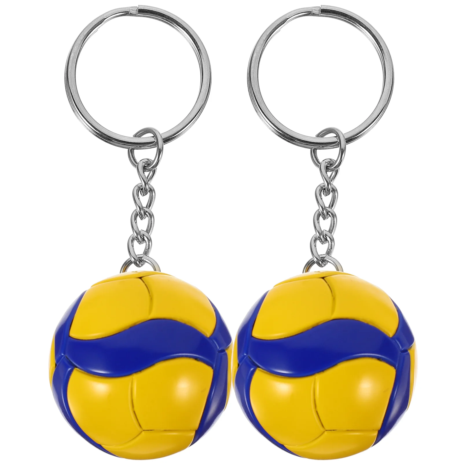 

2 Pcs Key Chains Car Keys Volleyball Model Toy Adorable Keychain Compact Bag Pendant Decorative Children Multi-function