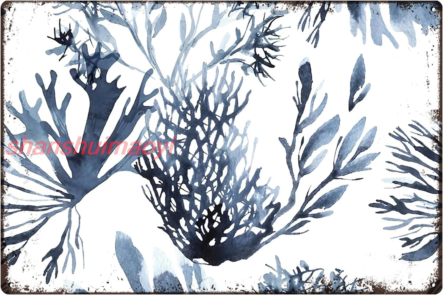 Металлическая вывеска Znzd темно-синего цвета