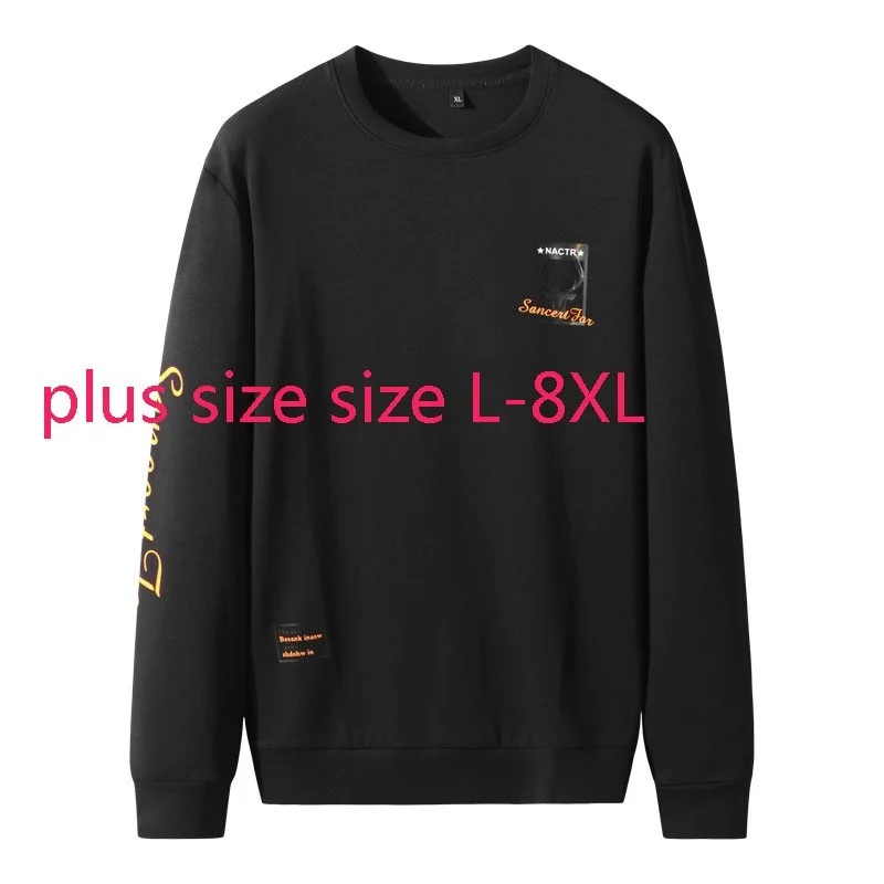 

New Arrival Fashion Super Large Spring And Autumn Young Men Printed Sweatshirts O-neck Casual Plus Size LXL2XL3XL4XL5XL6XL7XL8XL