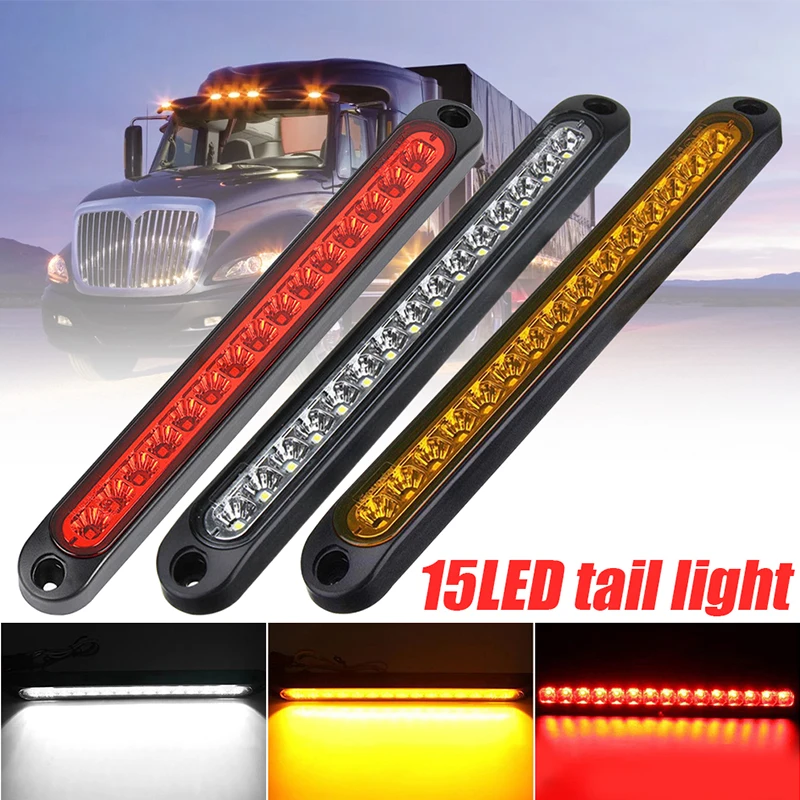 

Car LED Third 3RD Brake Lights Bar Ultra-thin Rear Parking Signal Lamp Truck High Mount Stop Warning Light Universal 24V 12V Red