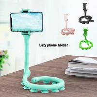 universal lazy mobile phone holder flexible arm foldable holder suction cup stand wall desk bicycle caterpillar portable bracket