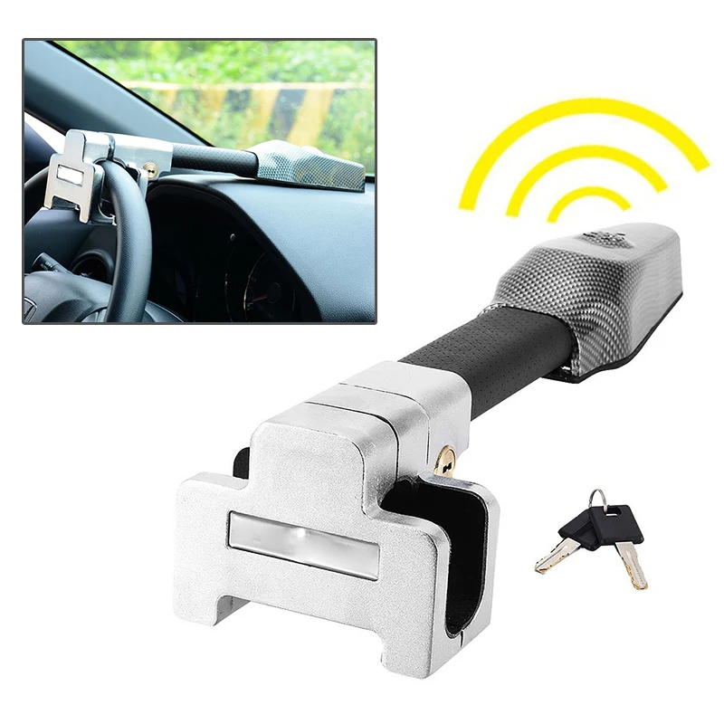 Car Anti theft Safety Alarm Lock Car Steering Wheel Lock Retractable Security Car Locks Security Anti-Theft Tool car Accessories