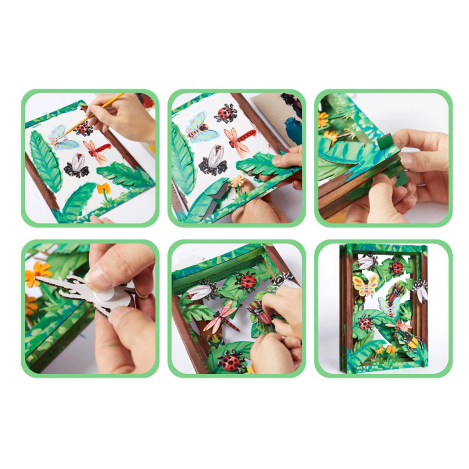 3D Coloring Handmade Craft Kits for Kids Space and Sea Theme Assemble Art Painting Accessories-Interactive Educational Toys | Игрушки и