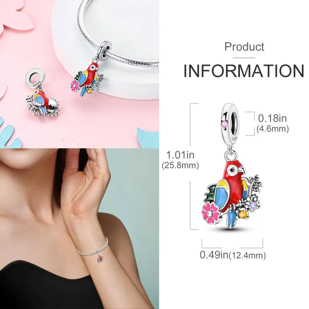 Подвеска-Шарм милый медведь из серебра 925 пробы подходящая к оригинальному