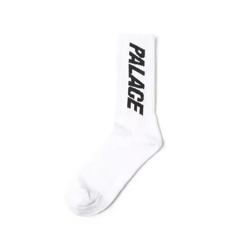Black White Autumn and Winter Mid-Calf Hip-Hop Fashionable Brand Men and Women Skateboarding Hip Hop Sports Harajuku Socks