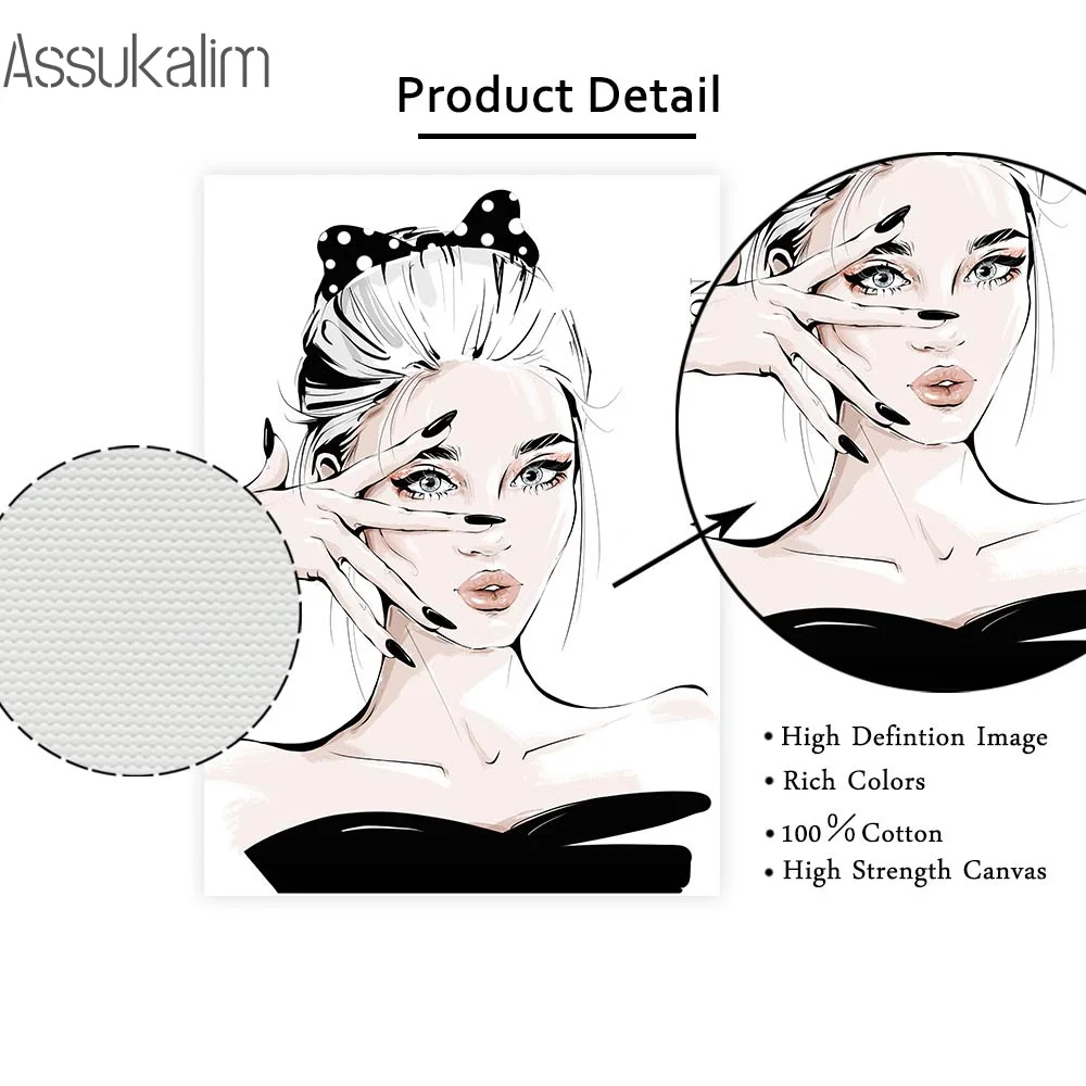 Модное настенное искусство сексуальная девушка художественные принты флакон