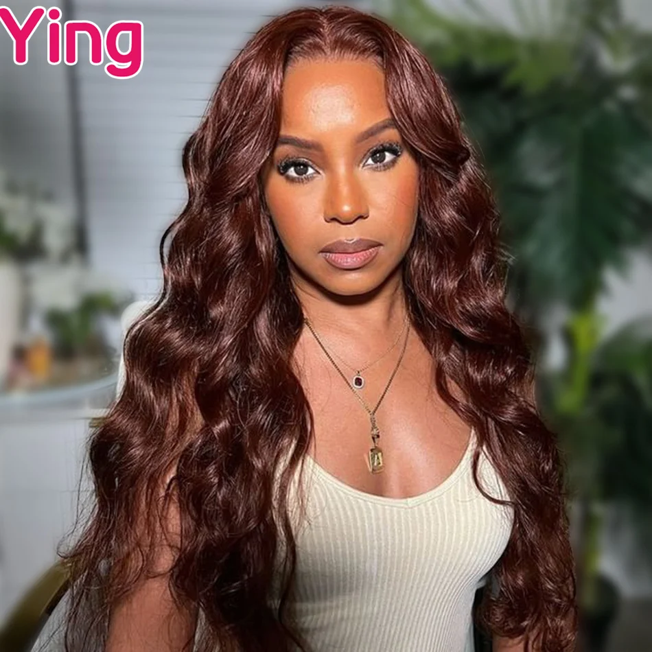 Chocolate Brown 13X6 Lace Front Human Hair Wigs Transparent Body Wave Lace Frontal Wigs For Women Malaysian Remy hair Wigs Ying