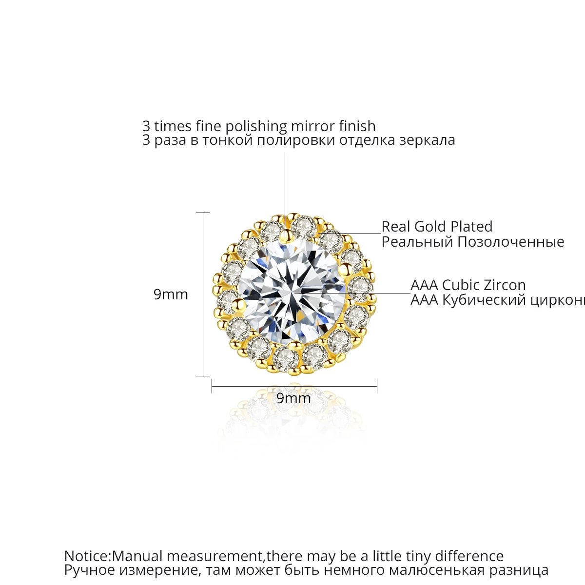 LUOTEEMI новые модные классические круглые серьги-гвоздики белого и золотого цвета