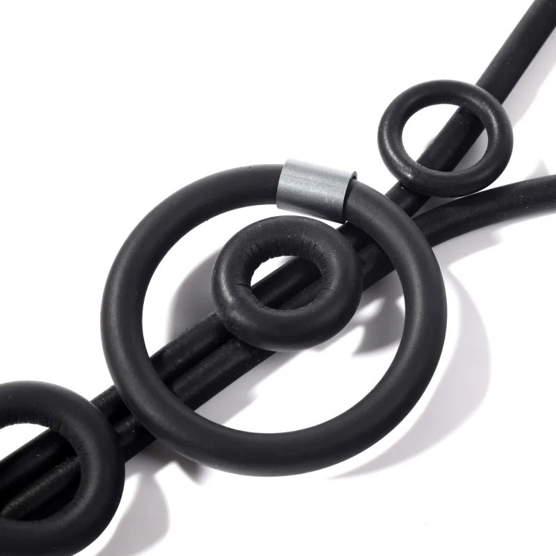 Длинное кожаное ожерелье для женщин винтажная цепь свитера черного цвета в