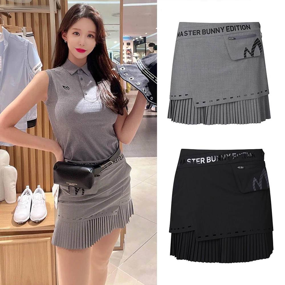 

2023 New Original Golf Skirt Women's Summer and Autumn Small Pleated Skirt Slim
