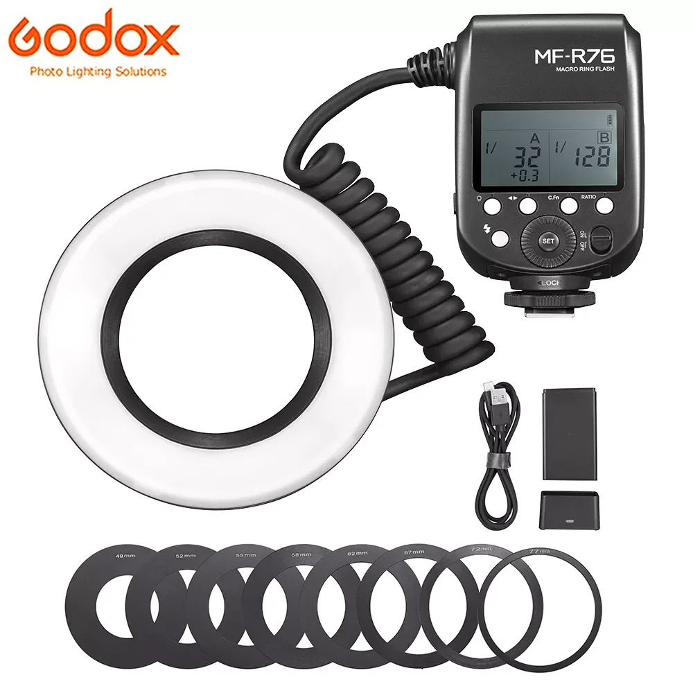 Вспышка Godox для макросъемки камеры Nikon Sony Canon стоматологических и офисных