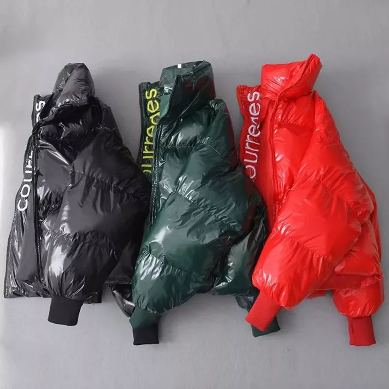 

New in Winter Glossy Down Parka women's Waterproof Coat Embroidery jacket large size Loose Winter Warm Thick Parka Women Jac