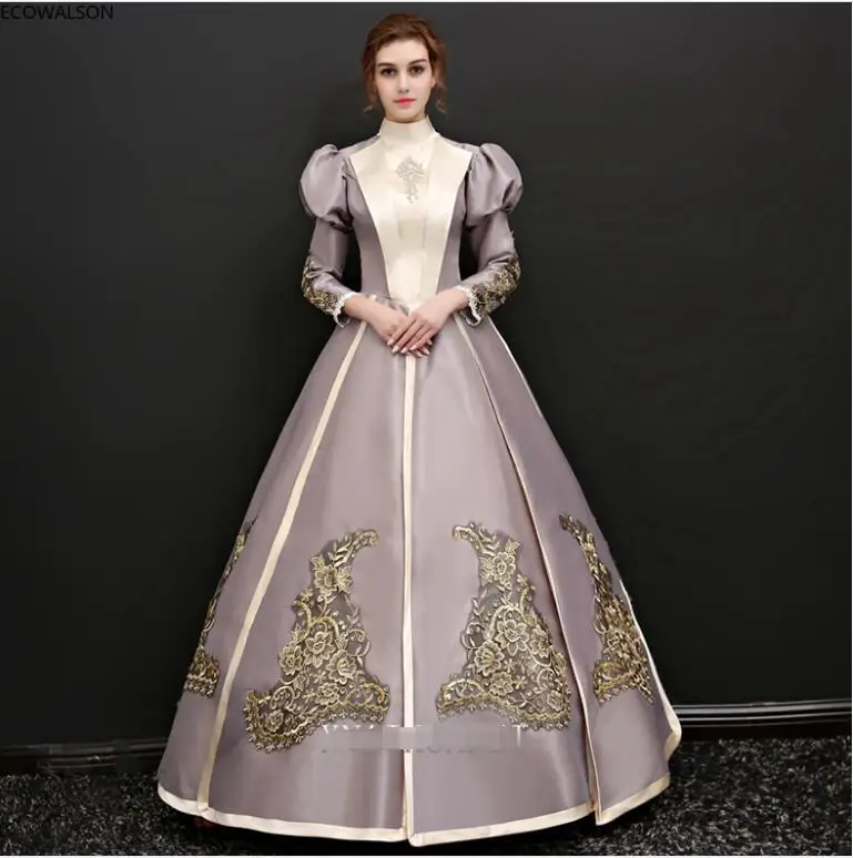 Women Medieval Dress Renaissance Vintage Gothic Dress Cosplay Dresses Retro Gown Gothic queen Costume For Fantasy Halloween